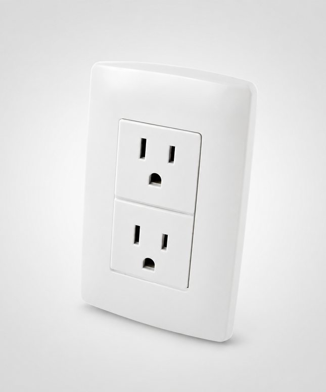 Contacto Dúplex Con Placa Blanca 10 Pzas 118374 - Blanco