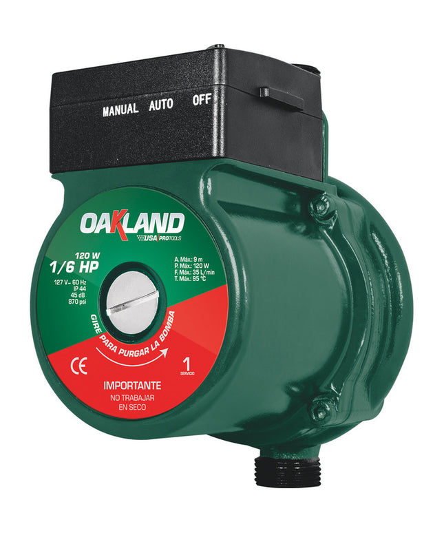 Bomba Presurizadora 1 Servicio 120w 1/6hp 35l X Min Oakland