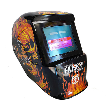 Careta Soldar Electrónica Ajustable Hkc35 Husky Color Negro