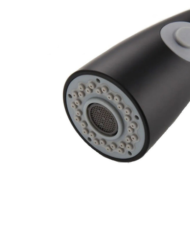 Mezcladora Monomando Cocina Cuello Flex. Retractil 2 Modos Negro Mate