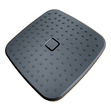 Regadera Negra Cuadrada 8puLG Push Antisarro Autolimpiable Acabado Mate Color Negro