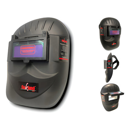 Careta Electronica Para Soldar Autooscurece Media Cara Negra Negro