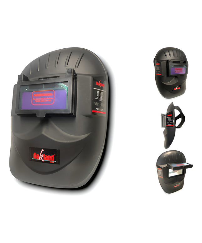 Careta Electronica Para Soldar Autooscurece Media Cara Negra Negro