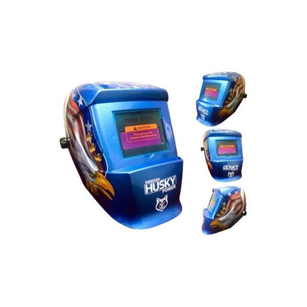 Careta Electrónica Para Soldar Hkc55 Husky Eagle Aguila C029 Color Azul