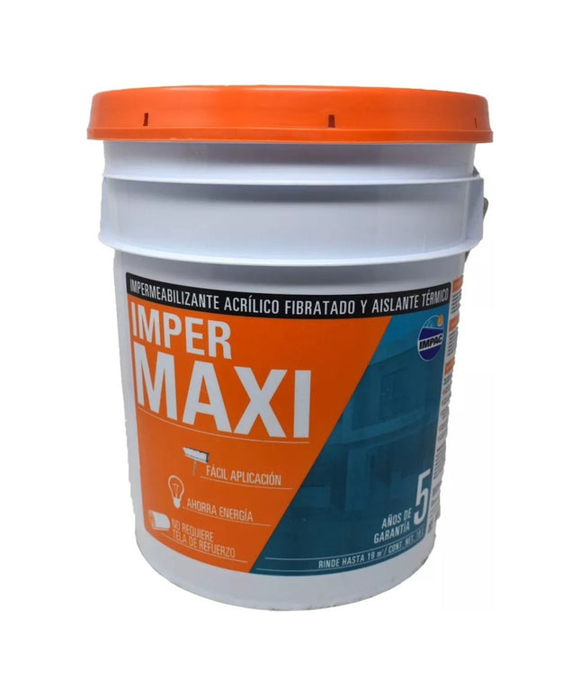 Impermeabilizante Fibratado Blanco Maxi 5 Años 19 Lts. Impac Blanco