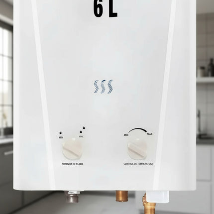 Boiler Calentador De Paso/instantáneo Munich 6 L. Gas L.p Blanco Glp