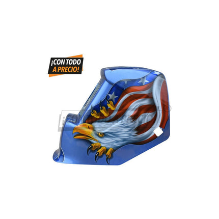 Careta Electrónica Para Soldar Hkc55 Husky Eagle Aguila C029 Color Azul