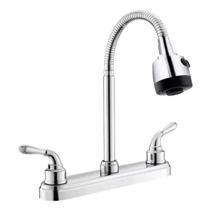 Kit Para Instalación De Fregadero/tarja 1 Tina Mezc Flexible Plateado