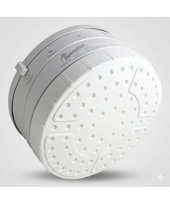 Regadera Electrica Ecologica 4 Temperaturas 5000 W Rotoplas Color Blanco