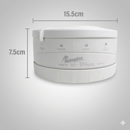 Regadera Electrica Ecologica 4 Temperaturas 5000 W Rotoplas Color Blanco