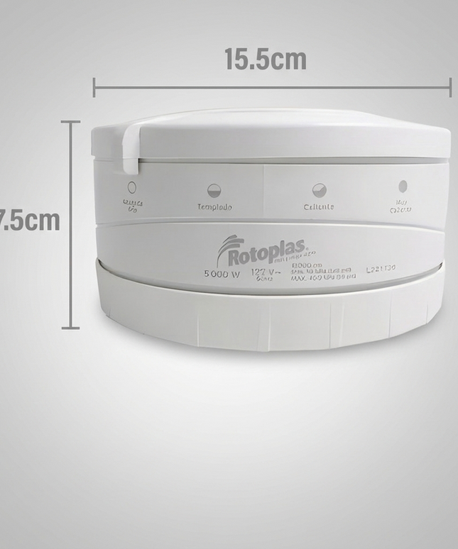 Regadera Electrica Ecologica 4 Temperaturas 5000 W Rotoplas Color Blanco