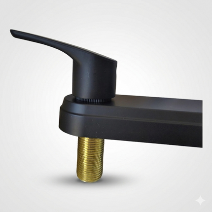Mezcladora Flexible Para Fregadero Negro Roalflux Acabado Mate