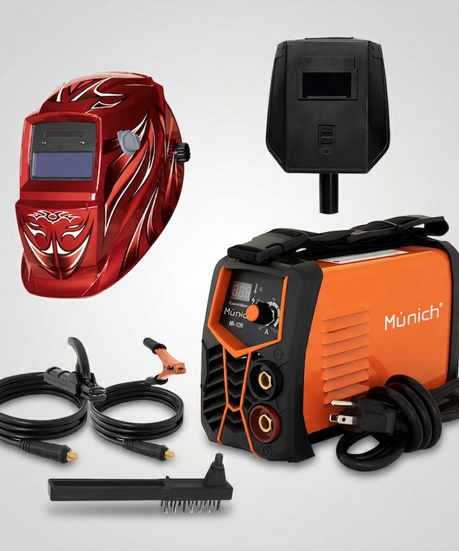 Soldadora Inversor Munich Munkitmi-130 Careta Elecrtronica