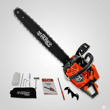 Motosierra a Gasolina Husky Power Espada 20" 52cc 2.5hp Hkm5220 Color Naranja