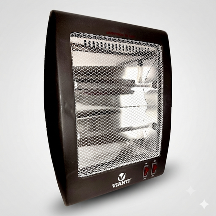 Calefactor De Cuarzo Eléctrico Vianti 127 V. Negro 400/800 W