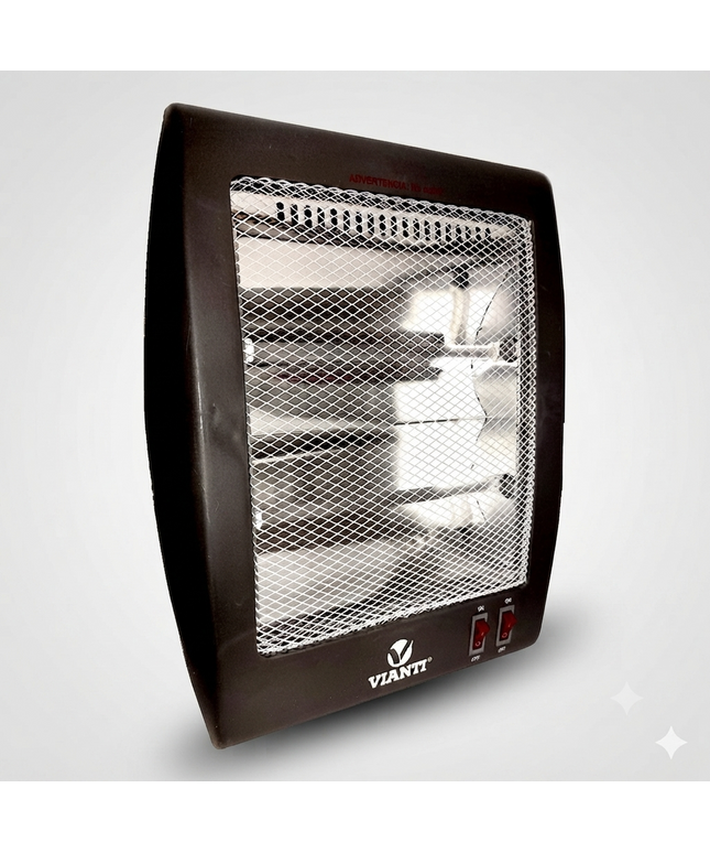 Calefactor De Cuarzo Eléctrico Vianti 127 V. Negro 400/800 W
