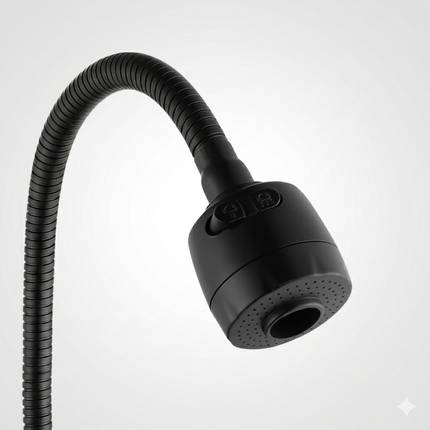 Mezcladora Flexible Para Fregadero Negro Roalflux Acabado Mate