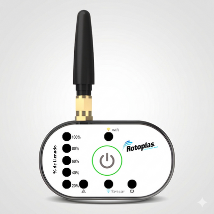 Medidor De Nivel De Agua Con Sensor Ultrasónico Rotoplas Solar Color Negro