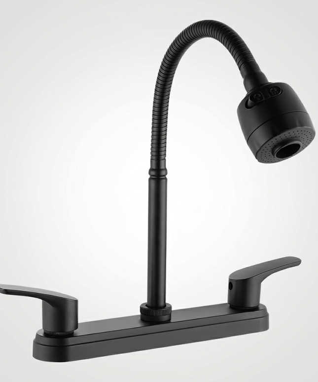 Mezcladora Flexible Para Fregadero Negro Roalflux Acabado Mate