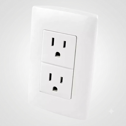 Contacto Dúplex Aterrizado Enchufe Eléctrico 20 Pzas 118374 Blanco
