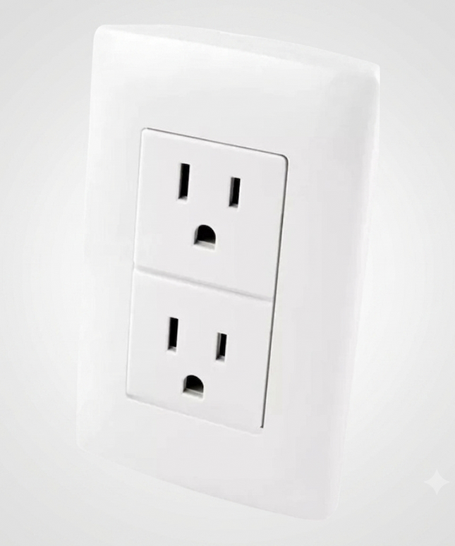Contacto Dúplex Aterrizado Enchufe Eléctrico 20 Pzas 118374 Blanco