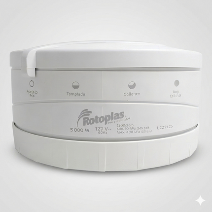 Regadera Electrica Ecologica 4 Temperaturas 5000 W Rotoplas Color Blanco