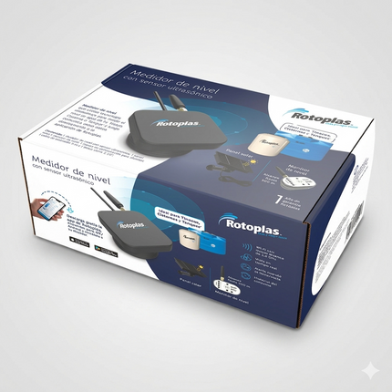 Medidor De Nivel De Agua Con Sensor Ultrasónico Rotoplas Solar Color Negro