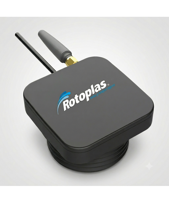 Medidor De Nivel De Agua Con Sensor Ultrasónico Rotoplas Solar Color Negro